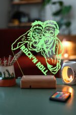 Kişiye Özel Rock Zombi 3D 16 Renk Dekoratif Led Lamba