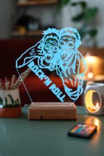 Kişiye Özel Rock Zombi 3D 16 Renk Dekoratif Led Lamba - Görsel 2