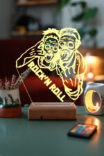 Kişiye Özel Rock Zombi 3D 16 Renk Dekoratif Led Lamba - Görsel 3