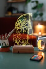 Özel Tasarım Oraklı İskelet Hediyelik 3D Dekoratif Led Lamba