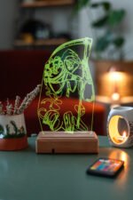 Özel Tasarım Oraklı İskelet Hediyelik 3D Dekoratif Led Lamba - Görsel 5