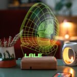 Kişiye Özel 3D İskelet Kuru Kafa 16 Renk Dekoratif Led Lamba