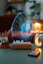 Kişiye Özel 3D İskelet Kuru Kafa 16 Renk Dekoratif Led Lamba - Görsel 2