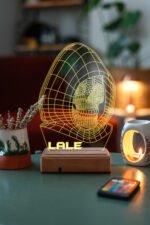 Kişiye Özel 3D İskelet Kuru Kafa 16 Renk Dekoratif Led Lamba - Görsel 3