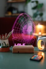 Kişiye Özel 3D İskelet Kuru Kafa 16 Renk Dekoratif Led Lamba - Görsel 5
