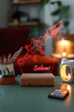Kişiye Özel Fortnite Roket Masaüstü 3D Led Lamba - Görsel 5