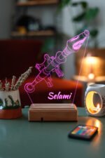 Kişiye Özel Fortnite Roket Masaüstü 3D Led Lamba - Görsel 7