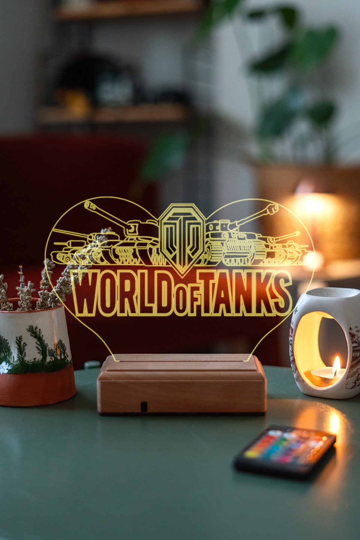 MDW-GM-1090 World Of Tanks Fury 16 Renk Dekoratif Lamba - Görsel 1