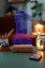 3D Minecraft 16 Renk Gece Lambası - Görsel 3