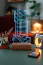 3D Minecraft 16 Renk Gece Lambası - Görsel 4