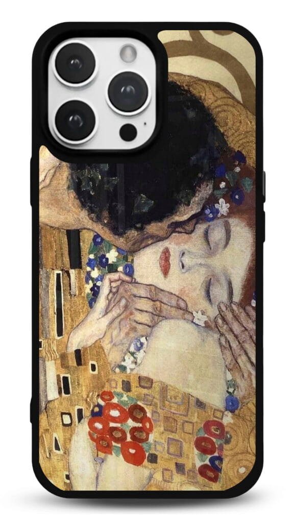 The Kiss tasarımlı Glossy telefon kılıfı, arkadan görünüm