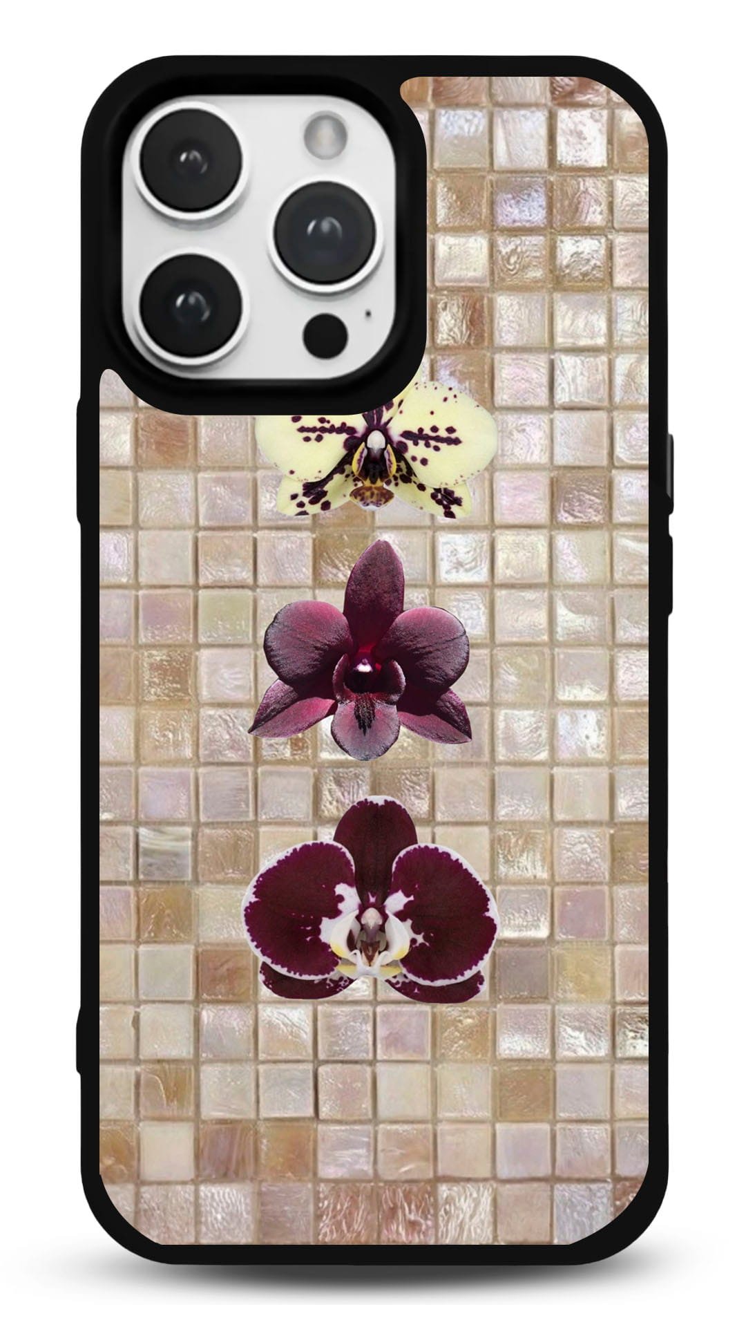 MDW-GS-003 Mozaik Orkide Gloosy Telefon Kılıfı - Görsel 1