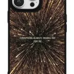 Altın Işıltı Motto Gloosy Telefon Kılıfı