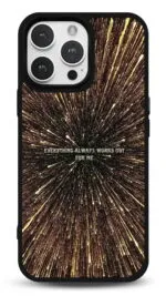 Altın Işıltı Motto Gloosy Telefon Kılıfı