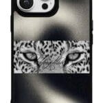 Unforgettable Leopar tasarımlı Glossy telefon kılıfı, arkadan görünüm