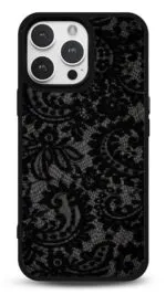 Siyah Dantel Gloosy Telefon Kılıfı