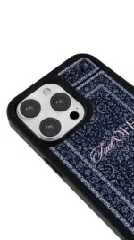 Lacivert Halı Desen Gloosy Telefon Kılıfı - Görsel 3
