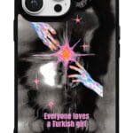 Turkish Girl tasarımlı Glossy telefon kılıfı, arkadan görünüm