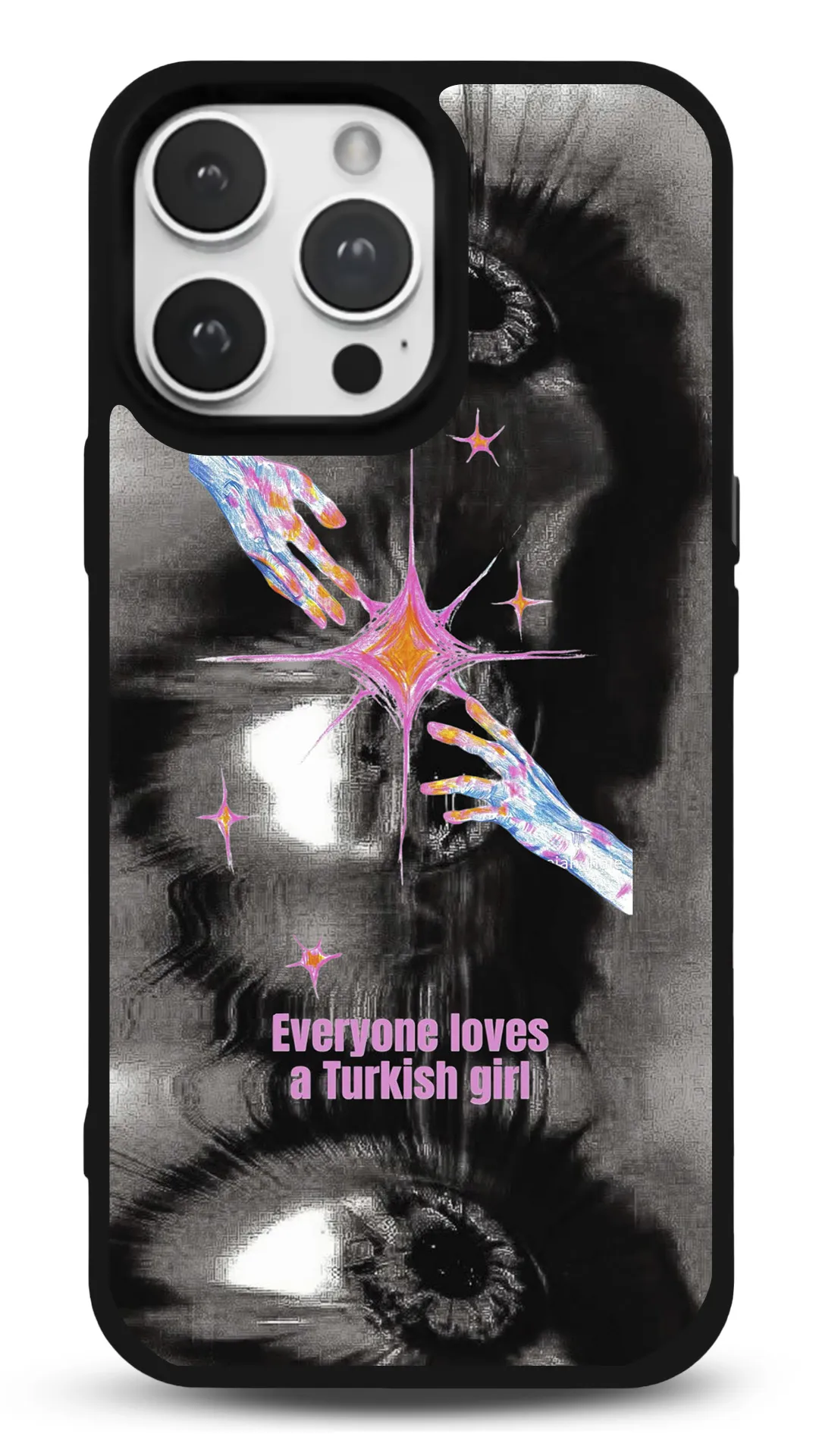Turkish Girl tasarımlı Glossy telefon kılıfı, arkadan görünüm