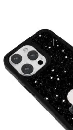 Yıldızlı Fiyonklu Tavşan Gloosy Telefon Kılıfı - Görsel 3
