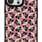 Pembe Kedi Deseni Gloosy Telefon Kılıfı
