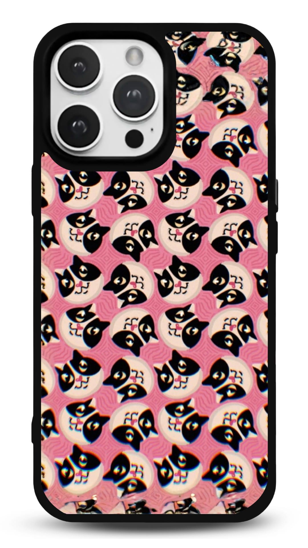 MDW-GS-025 Pembe Kedi Deseni Gloosy Telefon Kılıfı - Görsel 1