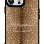 Endlessly Blessed Bambi tasarımlı Glossy telefon kılıfı, arkadan görünüm