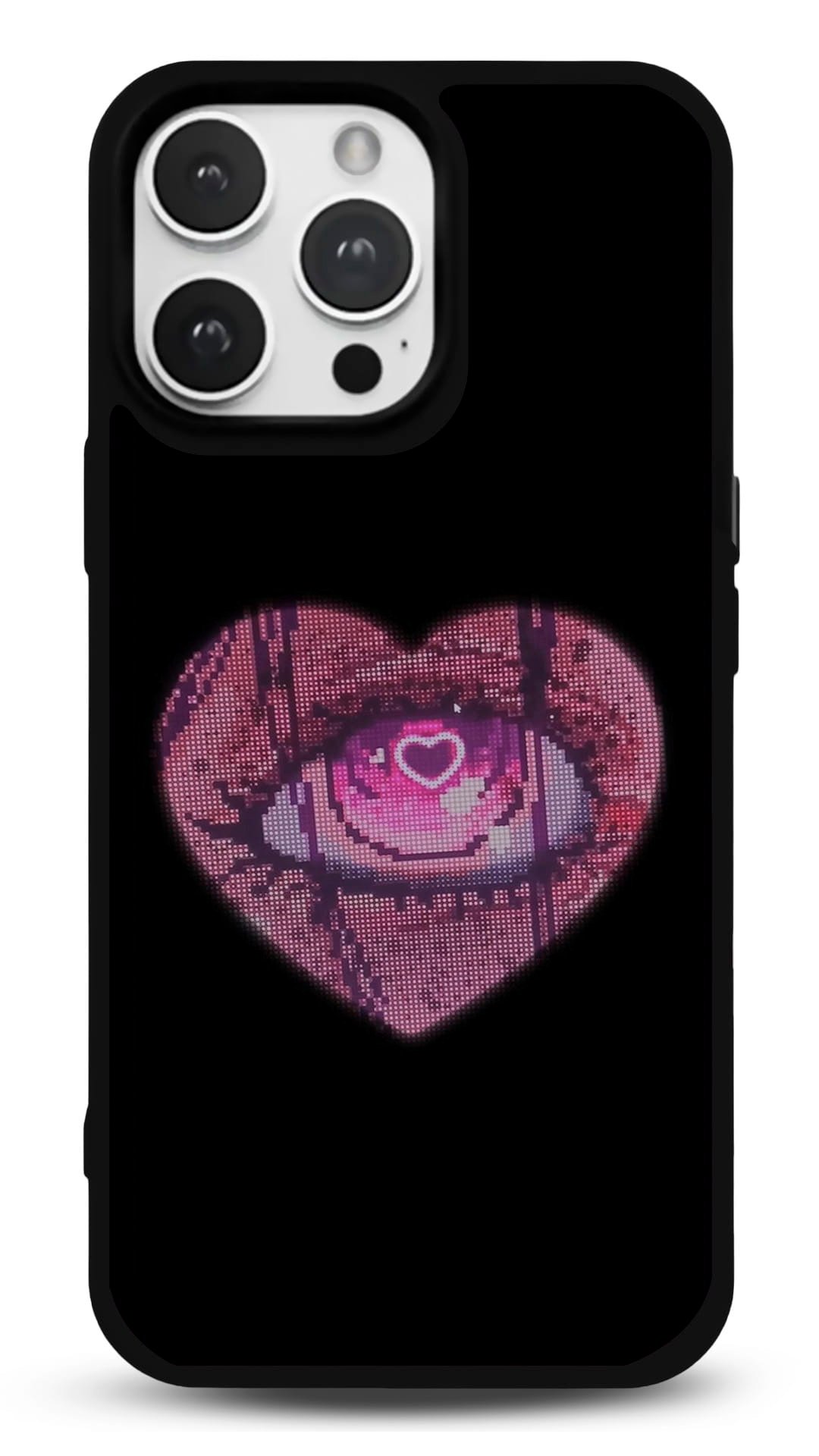 MDW-GS-035 Piksel Kalp Gloosy Telefon Kılıfı - Görsel 1