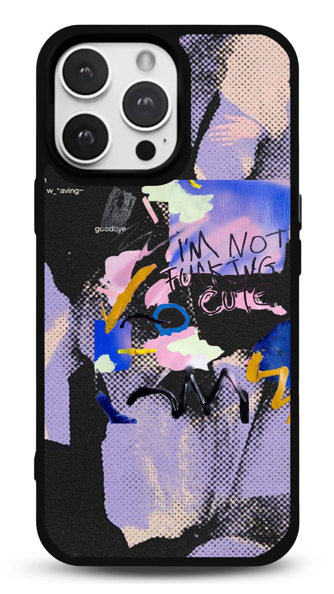 MDW-GS-037 Mor Boya Kolaj Gloosy Telefon Kılıfı - Görsel 1