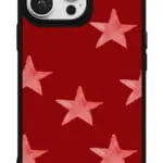 Kırmızı Yıldızlar Gloosy Telefon Kılıfı