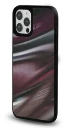 Bordo Işık Akışı Gloosy Telefon Kılıfı - Görsel 2