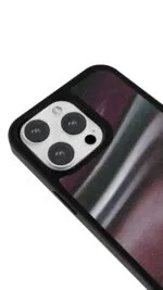 Bordo Işık Akışı Gloosy Telefon Kılıfı - Görsel 3