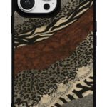 Safari Deri Deseni Gloosy Telefon Kılıfı