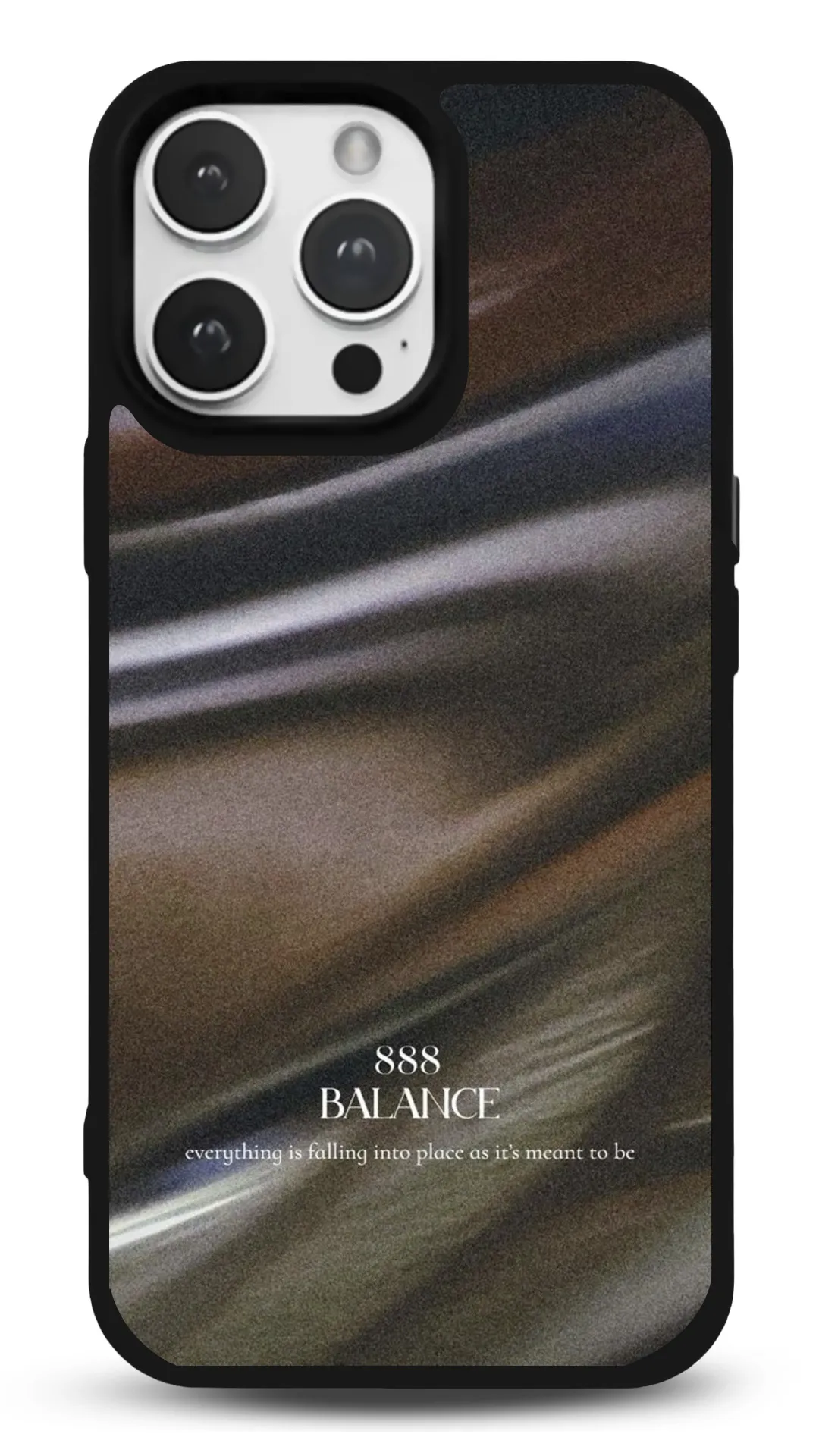 MDW-GS-042 888 Balance tasarımlı Glossy telefon kılıfı, arkadan görünüm