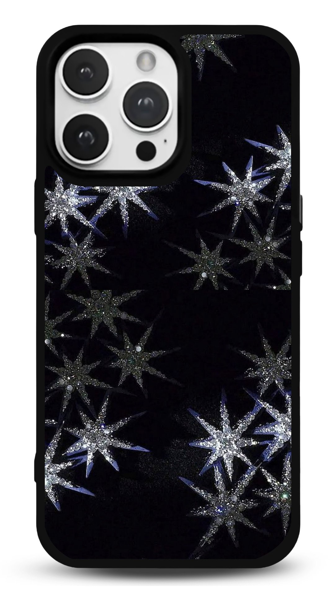 MDW-GS-046 Simli Kar Yıldızları Gloosy Telefon Kılıfı - Görsel 1