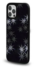 Simli Kar Yıldızları Gloosy Telefon Kılıfı - Görsel 2