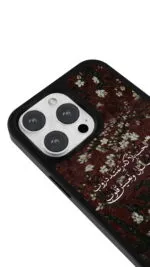 Bordo Badem Çiçeği Gloosy Telefon Kılıfı - Görsel 3