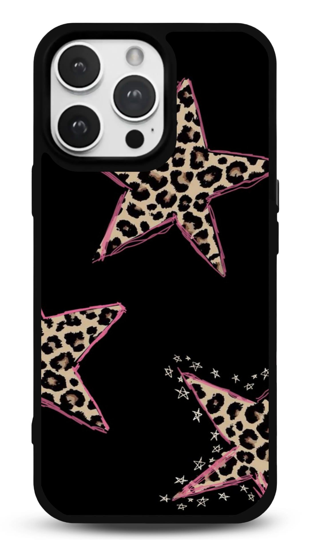 MDW-GS-055 Leopar Yıldızlar Gloosy Telefon Kılıfı - Görsel 1