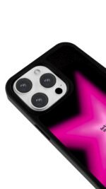 Neon Pembe Yıldız Gloosy Telefon Kılıfı - Görsel 3