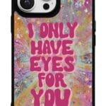 Only Have Eyes For You tasarımlı Glossy telefon kılıfı, arkadan görünüm