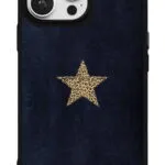 Lacivert Leopar Yıldız Gloosy Telefon Kılıfı