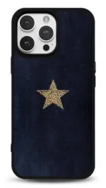 Lacivert Leopar Yıldız Gloosy Telefon Kılıfı