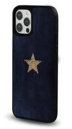 Lacivert Leopar Yıldız Gloosy Telefon Kılıfı - Görsel 2