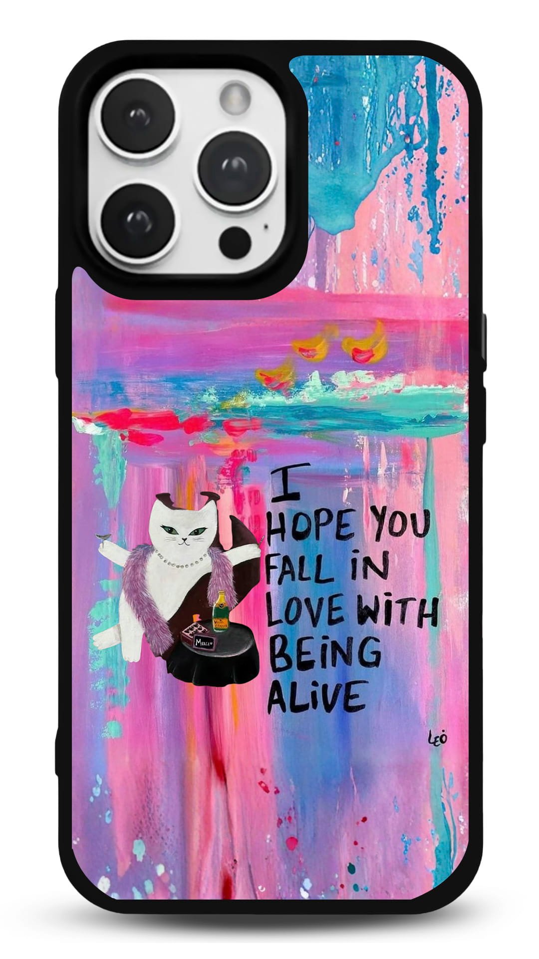 MDW-GS-068 Fall In Love With Being Alive Gloosy Telefon Kılıfı - Görsel 1