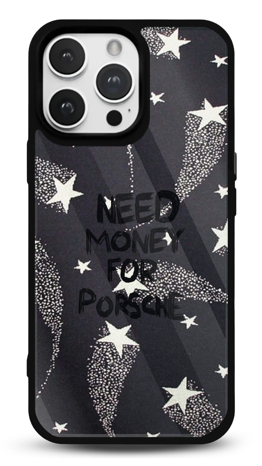 MDW-GS-071 Yıldızlı Need Money Motto Gloosy Telefon Kılıfı - Görsel 1