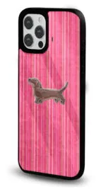 Pembe Çizgili Sosis Köpek Gloosy Telefon Kılıfı - Görsel 2