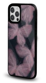 Pudra Kelebekler Glossy Telefon Kılıfı - Görsel 2