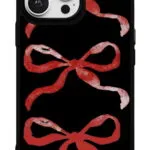 Kırmızı Fiyonklar Gloosy Telefon Kılıfı