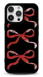 Kırmızı Fiyonklar Gloosy Telefon Kılıfı