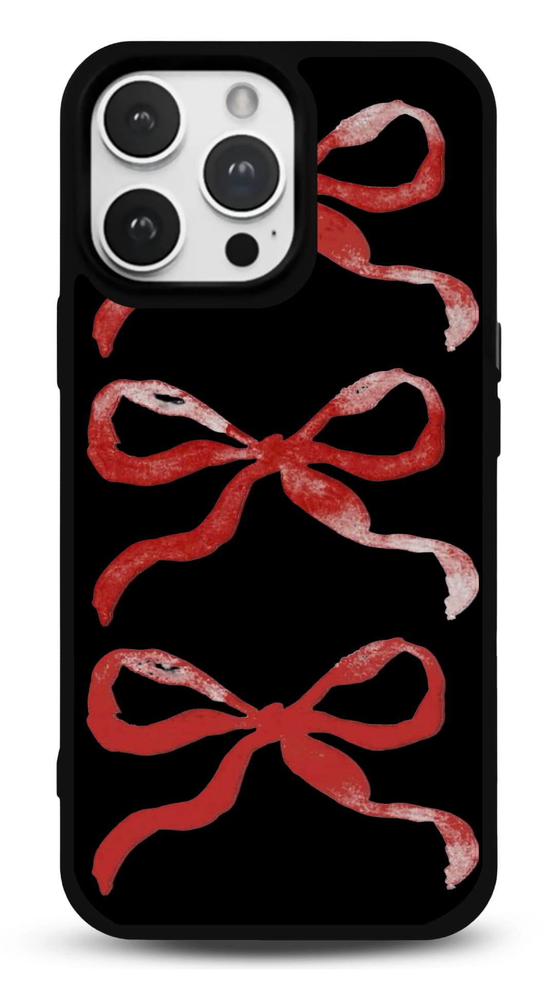 MDW-GS-085 Kırmızı Fiyonklar Gloosy Telefon Kılıfı - Görsel 1